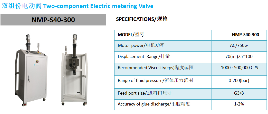 双组份电动阀NMP-S40-300